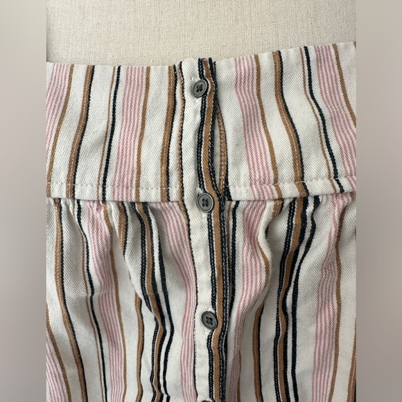 Old Navy striped camisole, blouse, shirt, baby doll style, 100% cotton SZ M - Picture 2 of 6